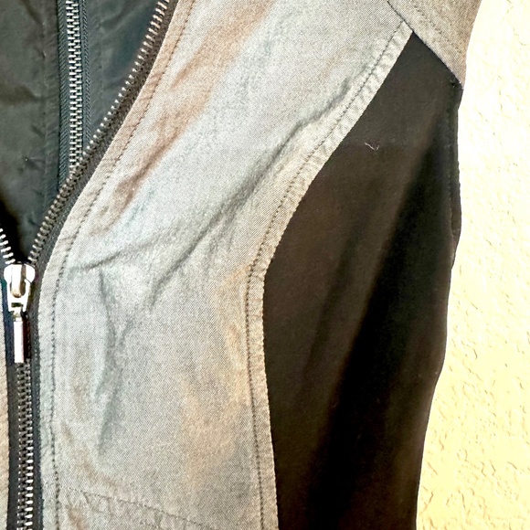 Bebe Zip Front Bodycon Mini Dress XXS – Black & Gray – Night Out / Y2K Style - Picture 3 of 6